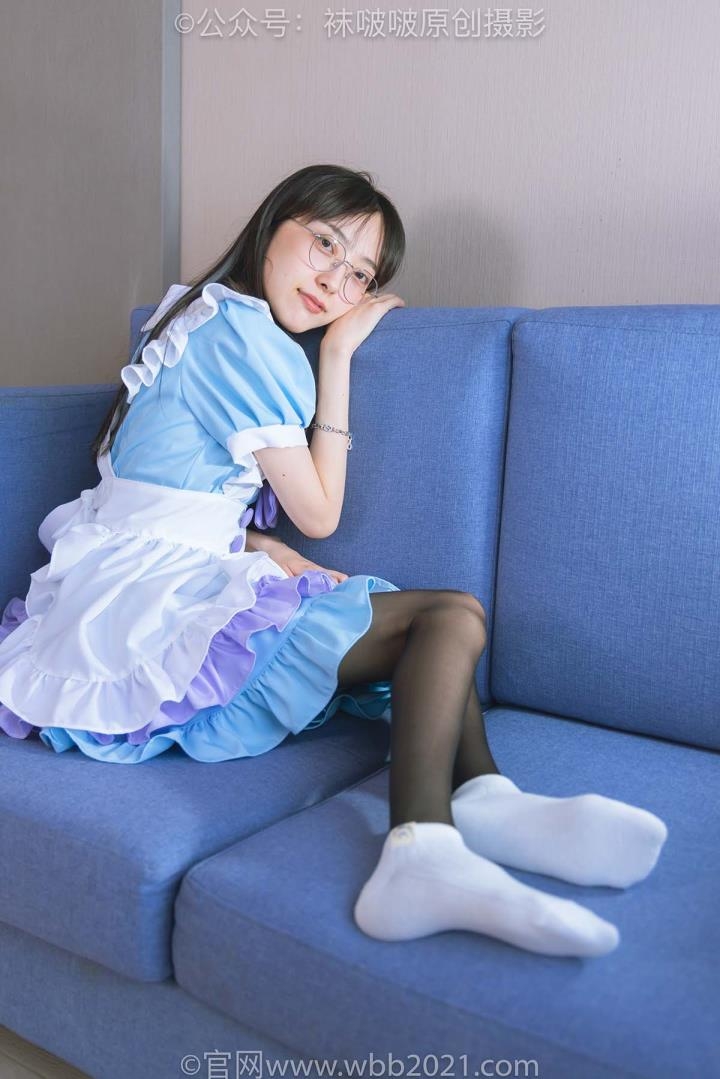 袜啵啵BoBoSocks NO.437 稚予-女仆装、人字拖、薄黑色丝、白棉袜、赤足140P+1V7.23GB